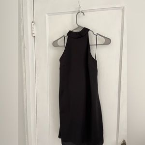 Lulu’s high neck, backless tie halter dress